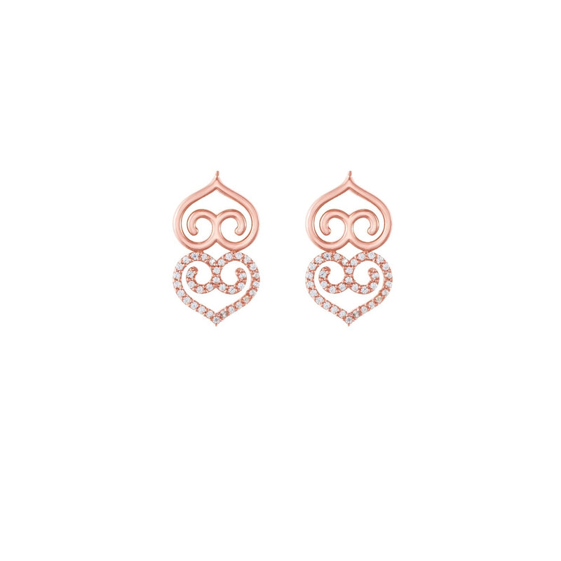 Adinkra Asaase Ye Duru Rose Gold Studs Earrings