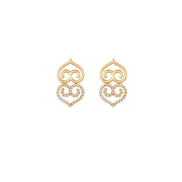 Adinkra Asaase Ye Duru Gold Studs Earrings