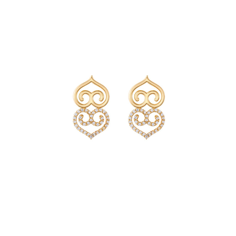 Adinkra Asaase Ye Duru Gold Studs Earrings