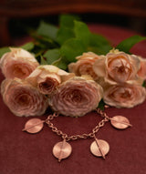 Dangling Akan Goldweights Rose Gold Bracelet