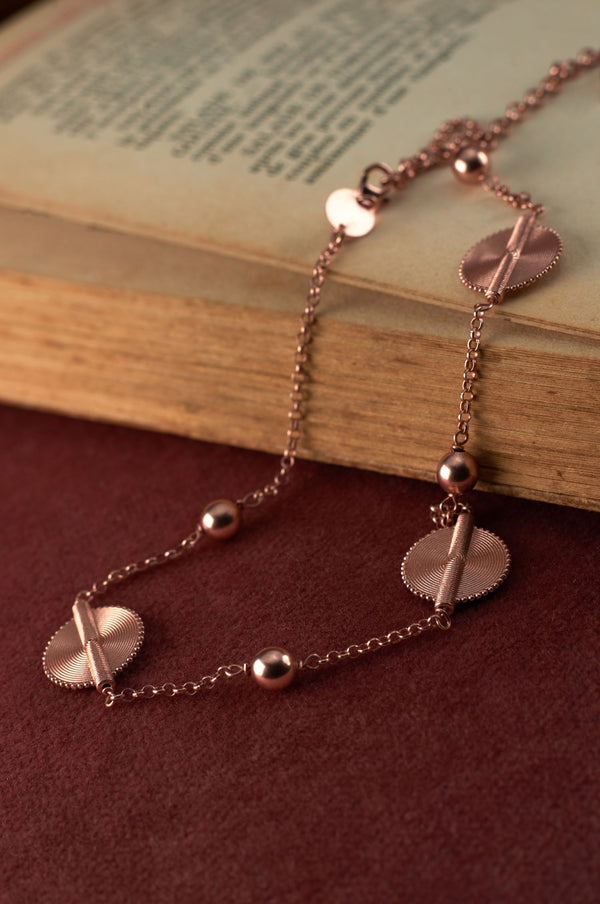 Akan Goldweights Boules Rose Gold Choker