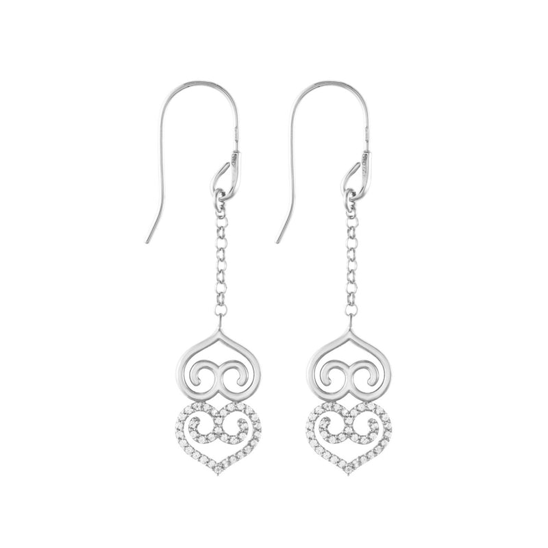 Adinkra Asaase Ye Duru Yellow Gold Dangling Earrings