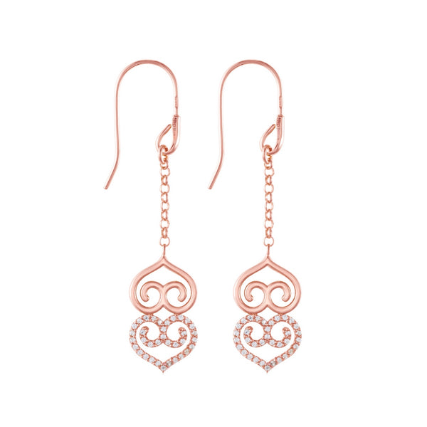 Adinkra Asaase Ye Duru Yellow Gold Dangling Earrings