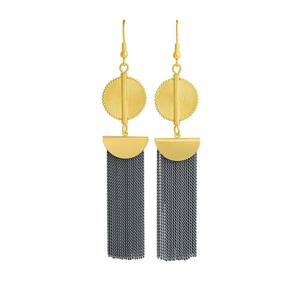 Boucles d´oreilles Akan Chaînes – Gris