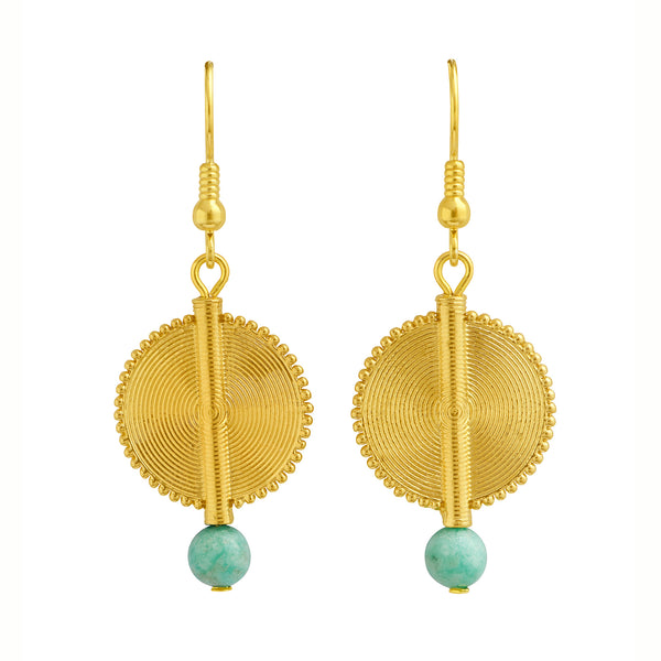 Aflé Bijoux Akan Gemstones Earrings - Amazonite - AFLE BIJOUX 