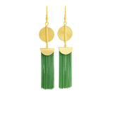 Boucles d´oreilles Akan Chaînes – Vert Clair