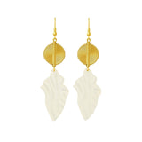 Aflé Bijoux Akan Leaves Earrings - Ivory