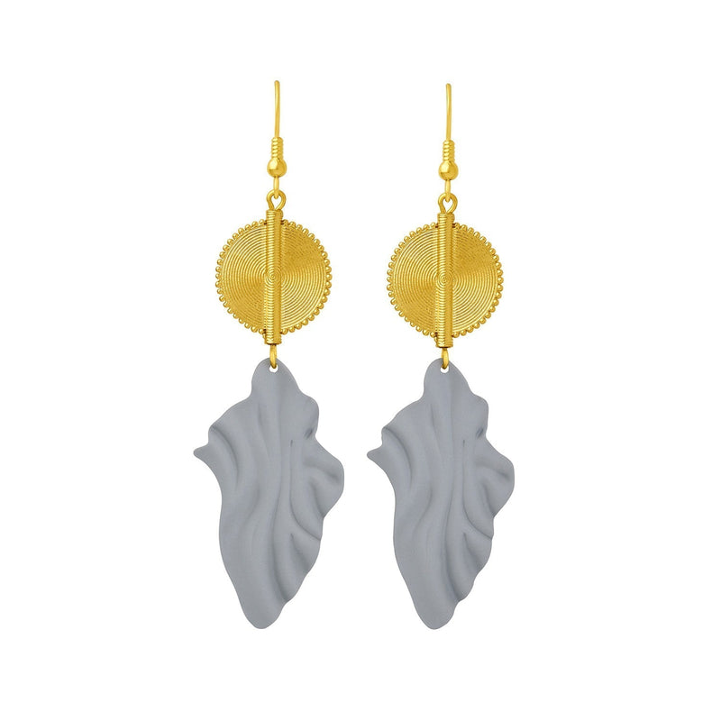 Aflé Bijoux Akan Leaves Earrings - Ivory