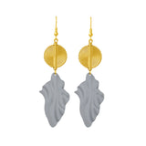 Aflé Bijoux Akan Leaves Earrings - Beige