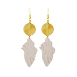 Aflé Bijoux Akan Leaves Earrings - Ivory