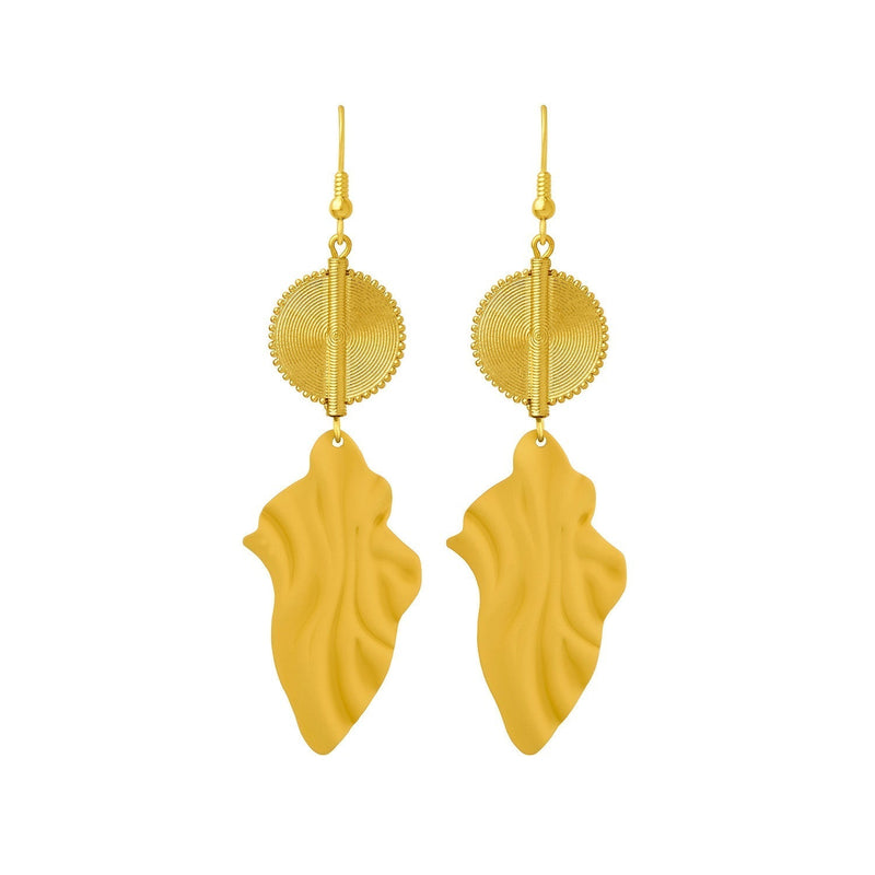 Aflé Bijoux Akan Leaves Earrings - Ivory