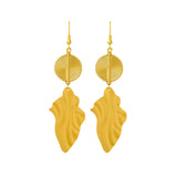 Aflé Bijoux Akan Leaves Earrings - Beige