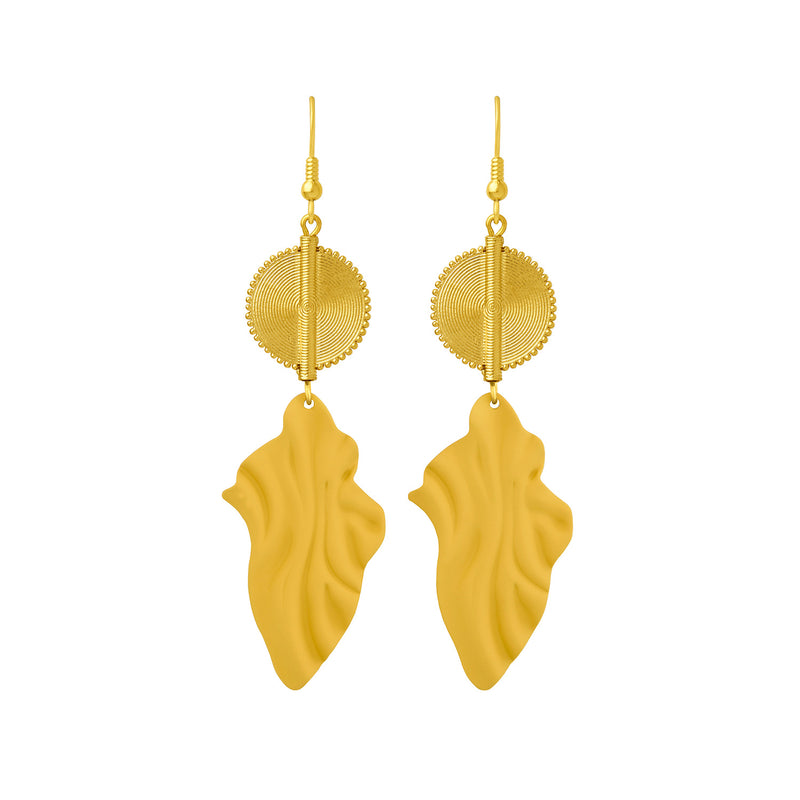 Aflé Bijoux Akan Leaves Earrings - Beige