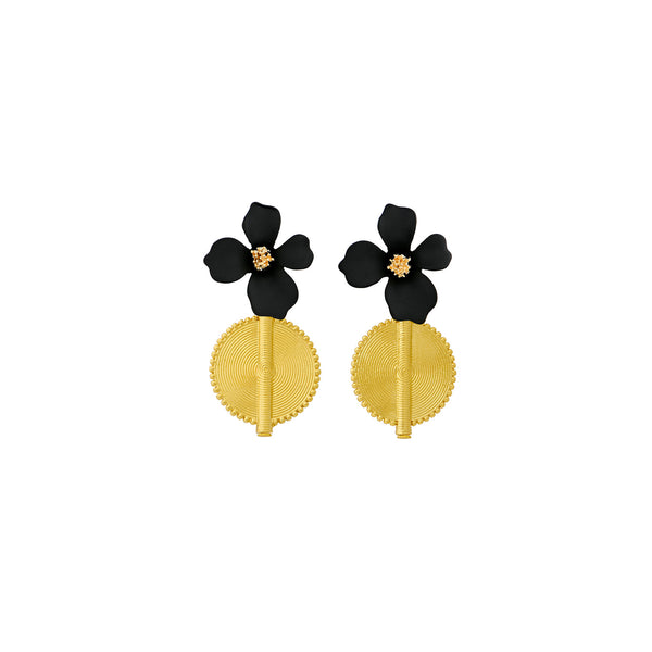 Aflé Bijoux Akan Flower Earrings - Beige