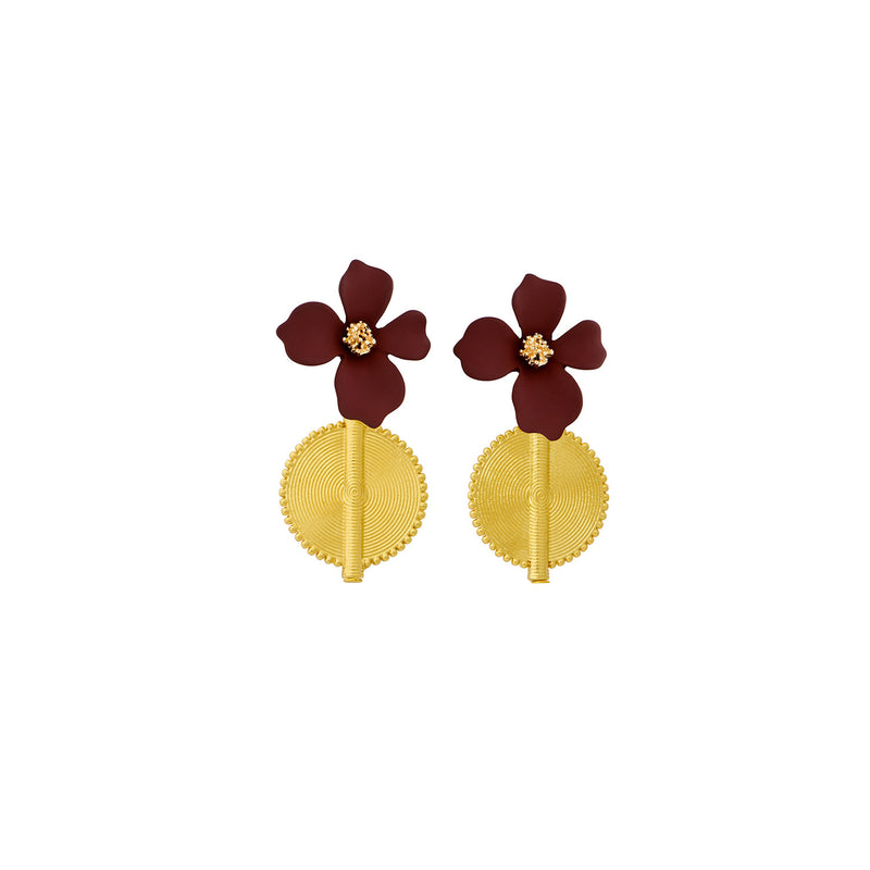 Aflé Bijoux Akan Flower Earrings - Black