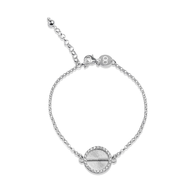 Sparkle White Gold Akan Chain Bracelet - AFLE BIJOUX 