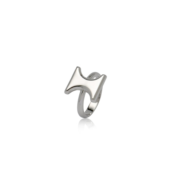 Adinkra White Gold Dono Ring - Praise - AFLE BIJOUX 