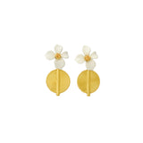 Aflé Bijoux Akan Flower Earrings - Yellow