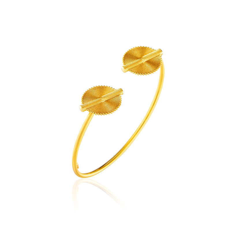 Akan Goldweights Bangle Bracelet - AFLE BIJOUX 