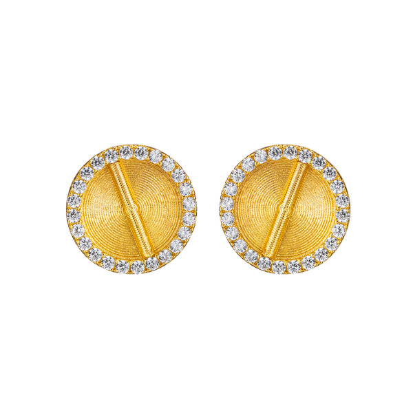 Sparkle Akan Clip Earrings Large - AFLE BIJOUX 