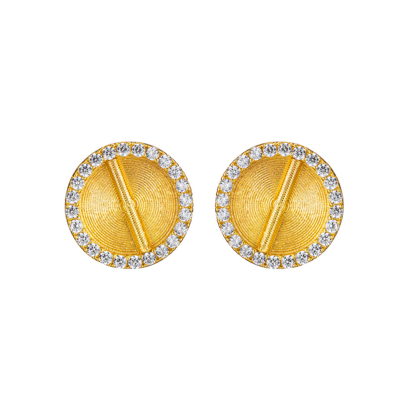 Sparkle Akan Clip Earrings Large - AFLE BIJOUX 