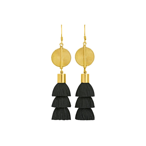 Akan Doll Earrings - Black