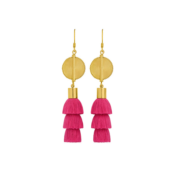 Akan Doll Earrings - Pink