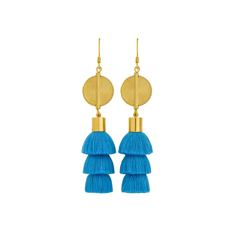 Akan Doll Earrings - Blue