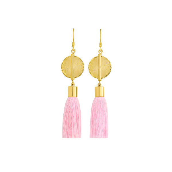 Akan Tassel Earrings - Rosa