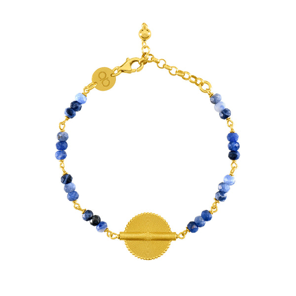 Bracelet Chaîne Poids Akan et Sodalite