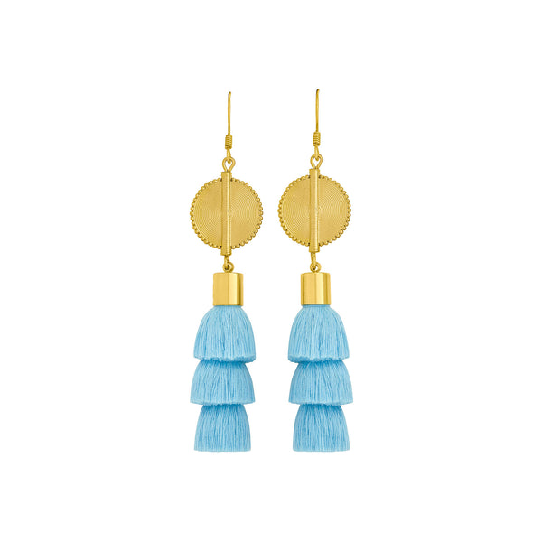 Akan Doll Earrings - Light Blue