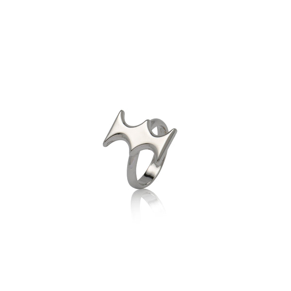 Adinkra White Gold Dono Ntoaso Ring - Jubilation - AFLE BIJOUX 